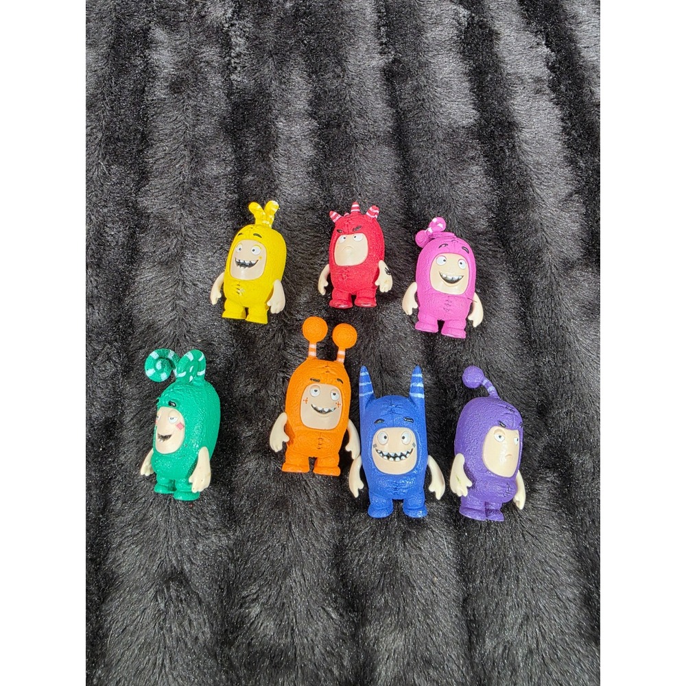 Oddbods Mini Figurine Set 7 Pieces One Animation Fuse Pogo Newt Bubbles Zee Jeff